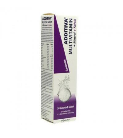 Additiva multivitamin with minerals and caffeine PINEAPPLE tbl eff 20