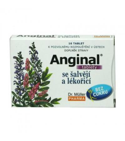 ANGINAL se šalvějí a lékořicí tbl 16