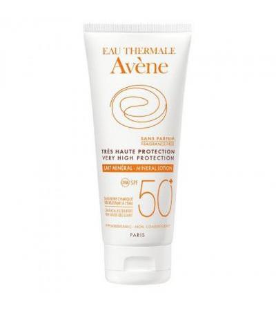 AVENE Haute protection SPF 50 (UV50B+A) mineral milk (lotio) 100ml