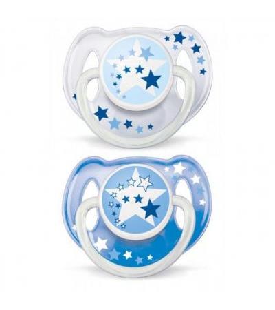 AVENT NIGHT TIME night dummy 6-18 moths boy 2pcs