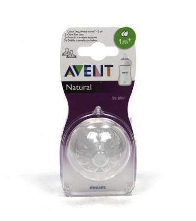 AVENT nipple NATURAL 2 holes 2pcs