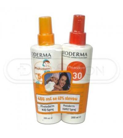 Bioderma PHOTODERM KID SPF 50+ spray 200ml EXP. 12/2016 +Bioderma MAX BIO SPF30+ spray 200ml EXP. 04/2015