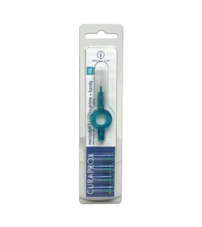 Curaprox CPS06 BLUE-GREEN 0,6mm PRIME + HANDY interdental brush 5ks