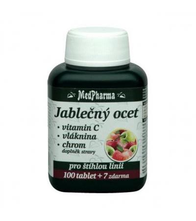 MedPharma APPLE VINEGAR + FIBRE + VITAMIN C + CHROMIUM 100 tablets + 7 FOR FREE