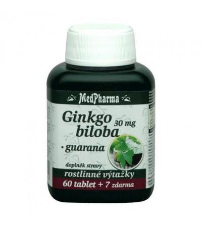 MedPharma GINKGO BILOBA + GUARANA 60 tbl. + 7 FOR FREE