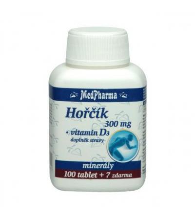 MedPharma MAGNESIUM 300mg + VITAMIN D3 tbl. 100 + 7 FOR FREE