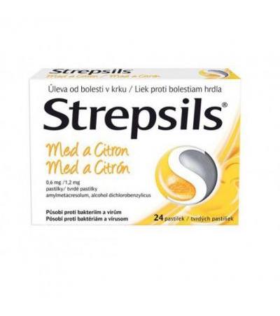 STREPSILS HONEY AND LEMON lozenges 24