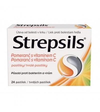 STREPSILS ORANGE + VITAMIN C lozenges 24