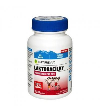 Swiss NatureVia LAKTOBACÍLKY cherry lozenges for kids 33
