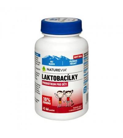 Swiss NatureVia LAKTOBACÍLKY cherry lozenges for kids 66
