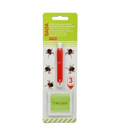 TWEEZER ALFA for ixodes + Antibacterial pad