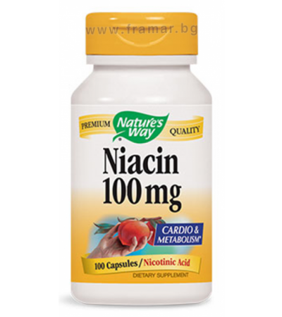 НИАЦИН капсули 100 мг. * 100 NATURE'S WAY