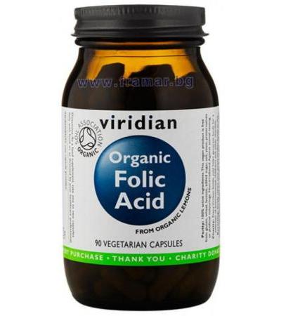 ФОЛИЕВА КИСЕЛИНА ОРГАНИК капсули 400 мкг * 90 VIRIDIAN