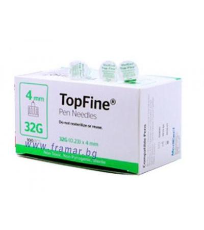 ИНСУЛИНОВА ИГЛА TOPFINE 4 мм * 100