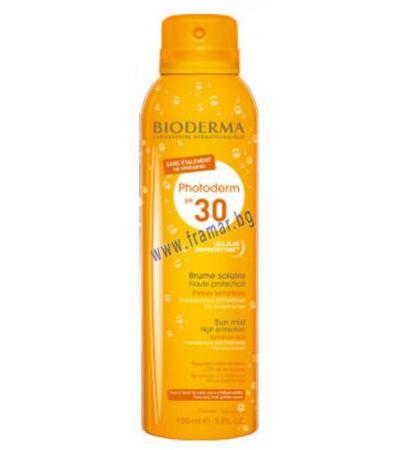 БИОДЕРМА ФОТОДЕРМ СЛЪНЦЕЗАЩИТЕН СПРЕЙ SPF 30 /ПРОЗРАЧЕН/ 150 мл.