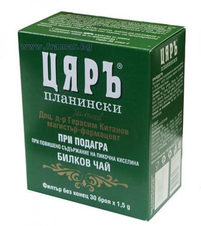 ЧАЙ ЦЯР ПРИ ПОДАГРА филтър * 30 бр.