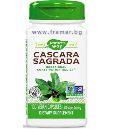 КАСКАРА САГРАДА / ЗЪРНАСТЕЦ капсули 350 мг * 100 NATURE'S WAY
