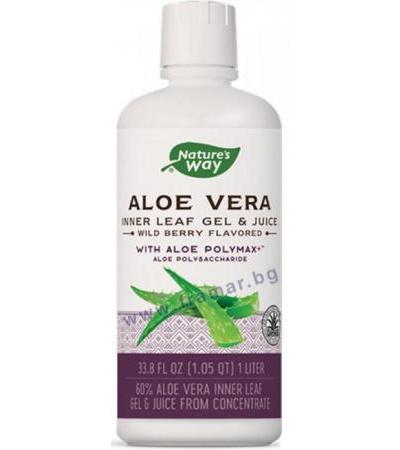 АЛОЕ ВЕРА гел и сок ПЛОДОВ 60% 1 литър NATURE'S WAY