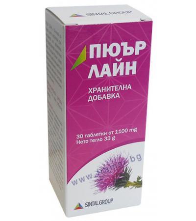 СИНТАЛ ГРУП ПЮЪР ЛАЙН таблетки 1100 мг. * 30