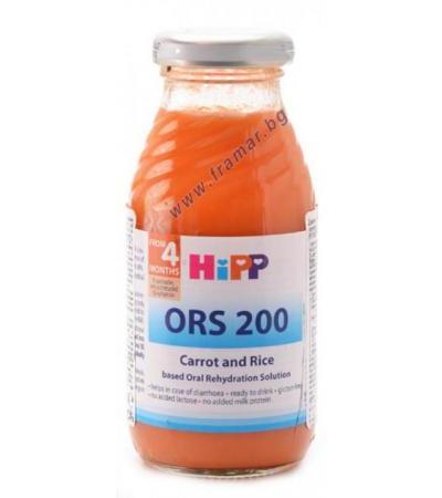 ХИП НАПИТКА ОРС С МОРКОВИ И ОРИЗ - РЕХИДРИРАЩ РАЗТВОР 200 мл. 2300