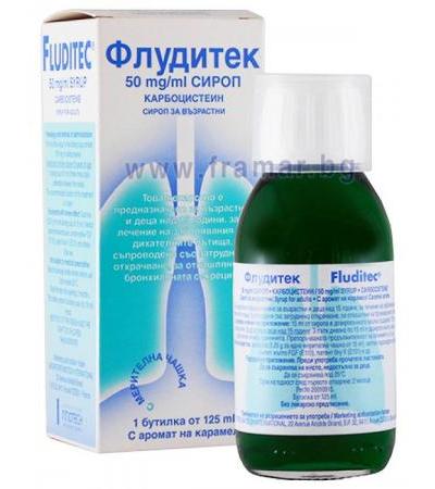 ФЛУДИТЕК сироп 5% 125 мл за възрастни