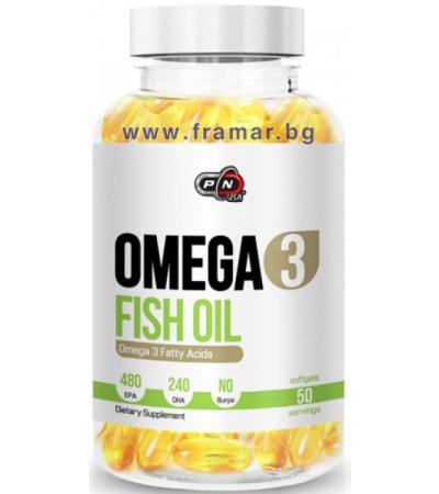 ПЮР НУТРИШЪН ОМЕГА - 3 РИБЕНО МАСЛО 480 EPA / 240 DHA дражета * 50