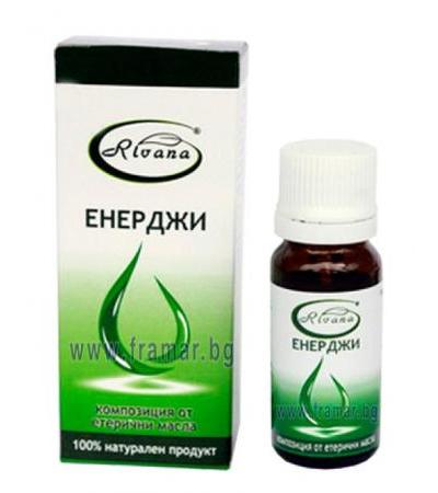 РИВАНА ЕНЕРДЖИ КОМПОЗИЦИЯ ОТ ЕТЕРИЧНИ МАСЛА 10 мл.