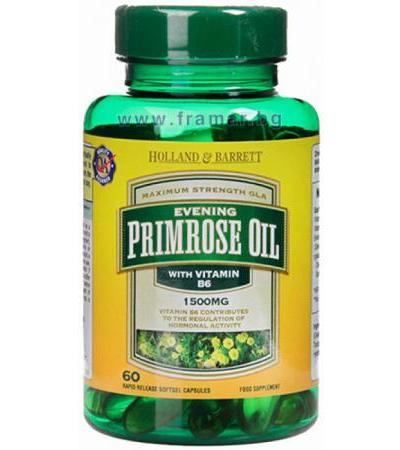 МАСЛО ОТ ВЕЧЕРНА ИГЛИКА С ВИТАМИН B6 капсули 1500 мг * 60 HOLLAND & BARRETT