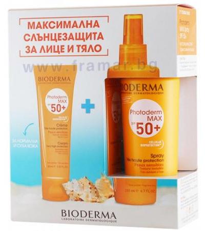 БИОДЕРМА ФОТОДЕРМ МАКС КОМПЛЕКТ КРЕМ SPF 50+ 40 мл + СПРЕЙ SPF 50+ 200 мл