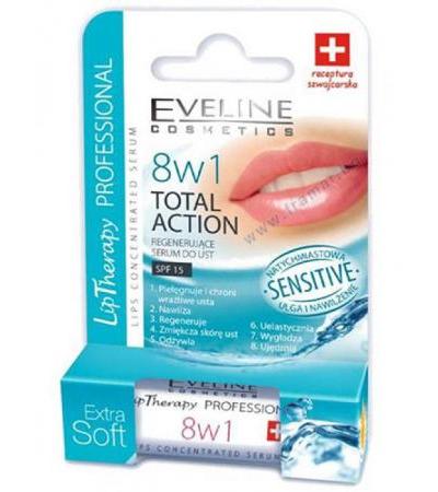 ЕВЕЛИН КОЗМЕТИКС СЕРУМ ЗА УСТНИ 8 в 1 СЕНЗИТИВ СЪС SPF 15
