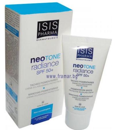 НЕОТОН RADIANCE ДНЕВЕН КРЕМ ЗА ИЗБЕЛВАНЕ НА ТЪМНИ ПЕТНА SPF 50+ 30 мл. ISISPHARMA