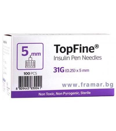 ИНСУЛИНОВА ИГЛА TOPFINE 5 мм * 100