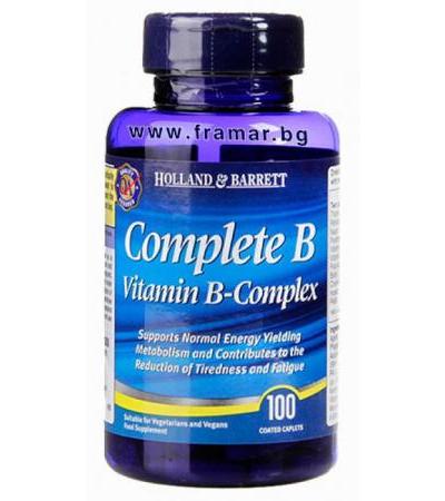 ВИТАМИН Б КОМПЛЕКС каплети * 100 HOLLAND & BARRETT