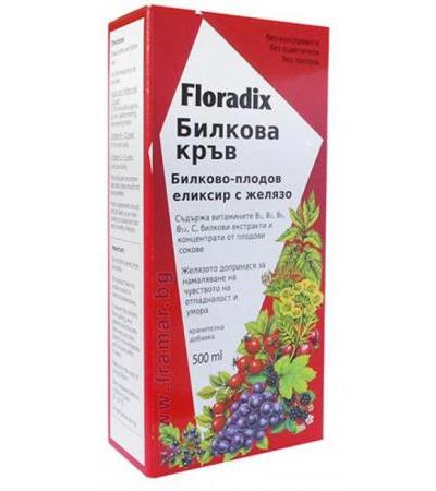 ФЛОРАДИКС БИЛКОВА КРЪВ сироп с желязо 500 мл.