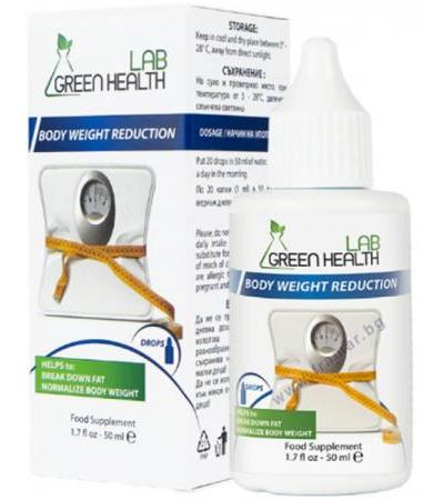 GREEN HEALTH LAB БОДИ УЕЙТ РИДАКШЪН ЗА РЕГУЛИРАНЕ НА ТЕГЛОТО / ОТСЛАБВАНЕ капки 50 мл