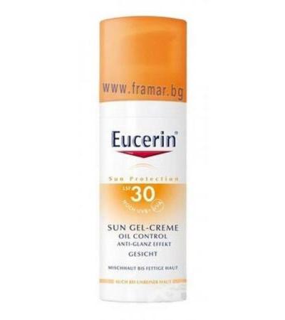ЕУЦЕРИН СЛЪНЦЕЗАЩИТЕН КРЕМ - ГЕЛ ЗА МАЗНА КОЖА SPF 30 50 мл.