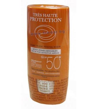 АВЕН СЛЪНЦЕЗАЩИТЕН СТИК ЗА ЧУВСТВИТЕЛНИ ЗОНИ SPF 50+ 8 гр.