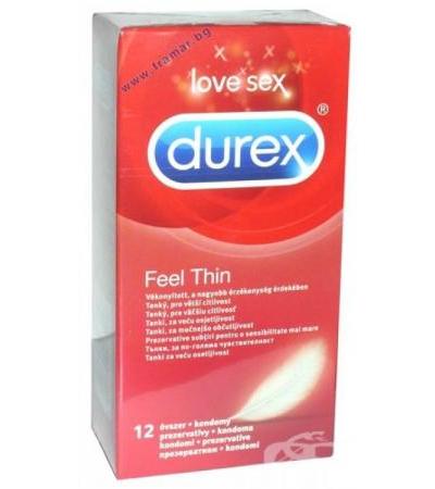 ПРЕЗЕРВАТИВИ ДУРЕКС FEEL THIN * 12 бр.