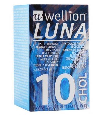 ТЕСТ ЛЕНТИ ЗА ХОЛЕСТЕРОЛ WELLION LUNA DUO * 10 бр.