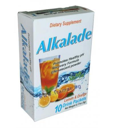 АЛКАЛАДА разтворима напитка с вкус на лимон и портокал и подсладител стевия саше * 10