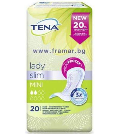 ТЕНА УРОЛОГИЧНИ ПРЕВРЪЗКИ ЛЕЙДИ SLIM MINI * 20