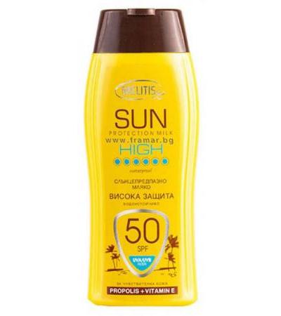 МЕЛИТИС СЛЪНЦЕЗАЩИТНО МЛЯКО ЗА ТЯЛО С ВИСОКА ЗАЩИТА SPF 50 200 мл.