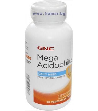 МЕГА АЦИДОФИЛУС капсули * 90 GNC