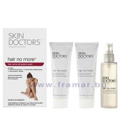 СКИН ДОКТОРС КОМПЛЕКТ HAIR NO MORE HAIR REMOVAL КРЕМ 2 БРОЯ * 100 мл. + INHIBITOR СПРЕЙ 1 БРОЙ 120 мл.