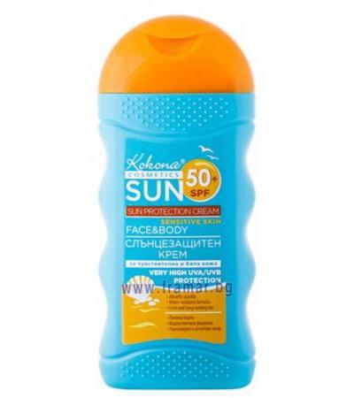 КОКОНА СЛЪНЦЕЗАЩИТЕН КРЕМ SPF 50+ ЗА ЛИЦЕ И ТЯЛО 150 мл.