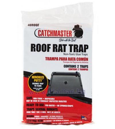 РУУФ РАТ КАПАН ЗА МИШКИ И ПЛЪХОВЕ С ЛЕПИЛО 18 / 13 см CATCHMASTER