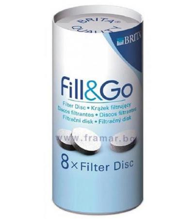 БРИТА ФИЛТРИРАЩ ДИСК ЗА БУТИЛКА FILL & GO в кутийка * 8 броя