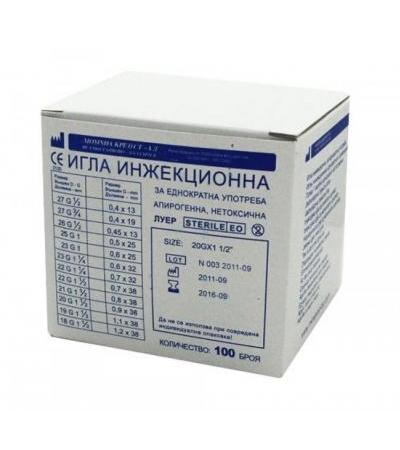 РОЗОВА ИНЖЕКЦИОННА ИГЛА 18 G * 100