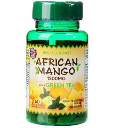 АФРИКАНСКО МАНГО СЪС ЗЕЛЕН ЧАЙ таблетки 1200 мг * 60 HOLLAND & BARRETT