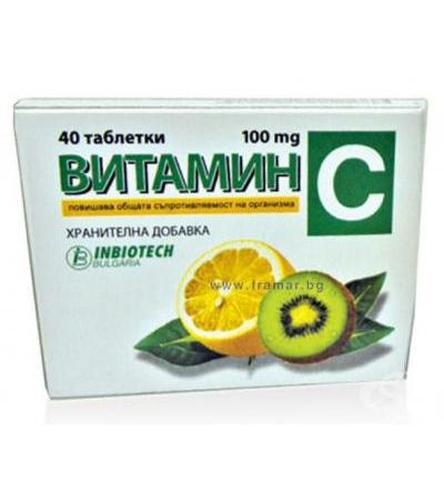 ВИТАМИН Ц табл. 100 мг. * 40 ИНБИОТЕХ